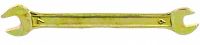 Ключ рожковый, 6 х 7 мм, желтый цинк. СИБРТЕХ 14301