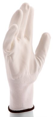 Перчатки трикотажные с белым полиуретановым покрытием, размер L, 15 класс вязки СИБРТЕХ 67866 ― СИБРТЕХ