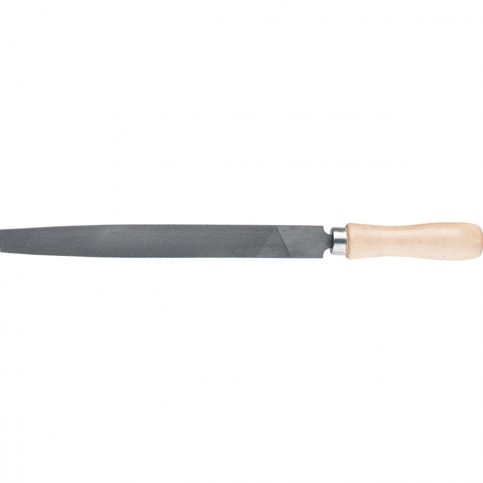Напильник плоский, 300 мм, деревянная ручка. СИБРТЕХ 16232