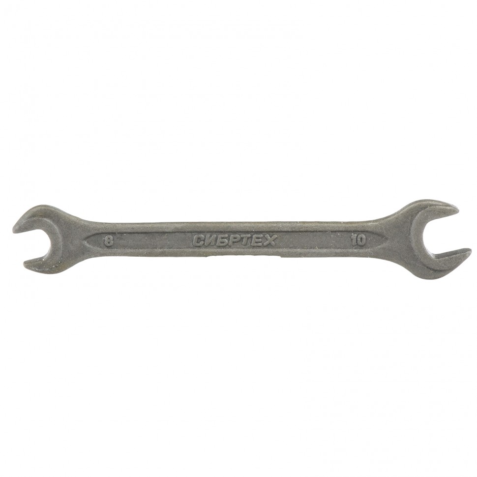 Ключ рожковый, 8 х 10 мм, CrV, фосфатированный СИБРТЕХ 14321