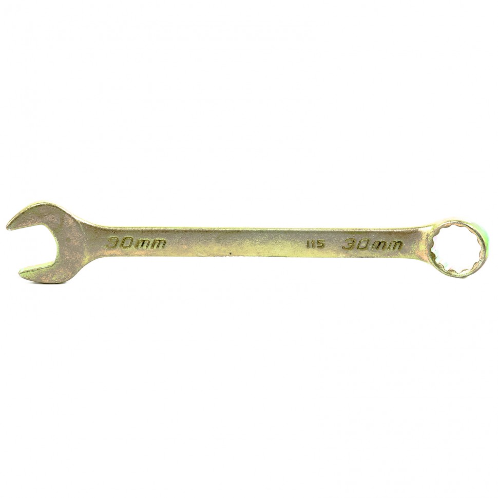 Ключ комбинированный, 30 мм, желтый цинк. СИБРТЕХ 14988 ― СИБРТЕХ
