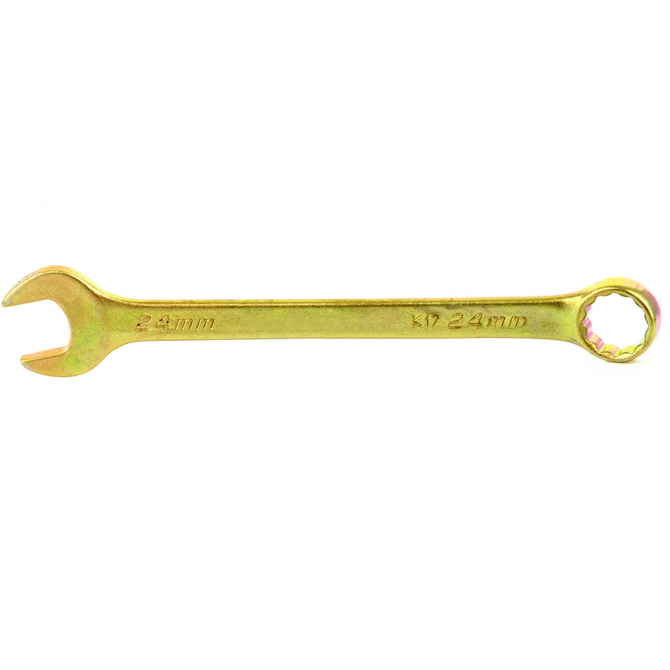 Ключ комбинированный, 24 мм, желтый цинк. СИБРТЕХ 14986