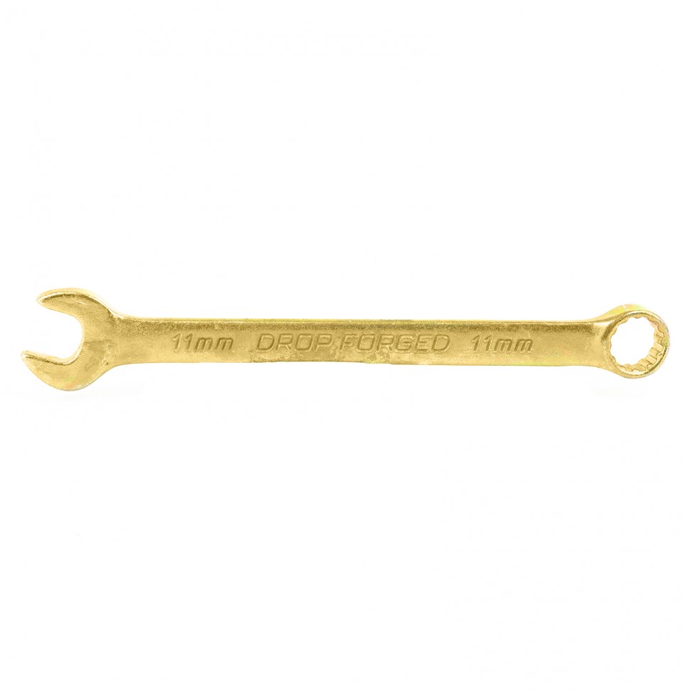 Ключ комбинированный, 11 мм, желтый цинк. СИБРТЕХ 14977 ― СИБРТЕХ
