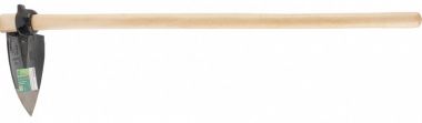 Кетмень остроконечный, 190 х 240 х 900 мм, цельнокованый, деревянный лакированный черенок СИБРТЕХ 62369 ― СИБРТЕХ
