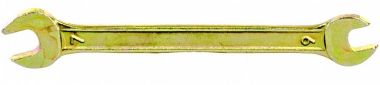 Ключ рожковый, 6 х 7 мм, желтый цинк. СИБРТЕХ 14301 ― СИБРТЕХ