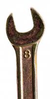 Ключ рожковый, 8 х 10 мм, желтый цинк. СИБРТЕХ 14303