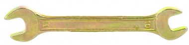 Ключ рожковый, 10 х 11 мм, желтый цинк. СИБРТЕХ 14304 ― СИБРТЕХ