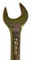 Ключ комбинированный, 19 мм, желтый цинк. СИБРТЕХ 14983