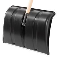 Лопата для уборки снега пластиковая, 470х350х1410 мм, деревянный черенок СИБРТЕХ 61665