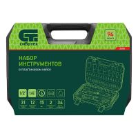 Набор инструментов, 1/2", 1/4", пластиковый кейс, 94 предмета СИБРТЕХ 13388