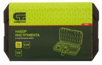 Набор инструментов 56 предметов, CrV, 1/4" СИБРТЕХ 13525