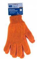 Перчатки трикотажные, акрил, двойные, оранжевый СИБРТЕХ 68689