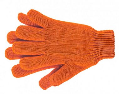 Перчатки трикотажные, акрил, двойные, оранжевый СИБРТЕХ 68689 ― СИБРТЕХ
