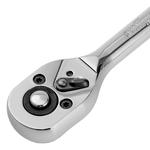 Ключ-трещотка 1/4", 45 зубьев, цельнометаллический, с быстрым сбросом, CrV, хром СИБРТЕХ 14014
