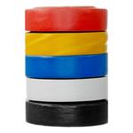 Набор изолент ПВХ цветных 15 мм х 10 м, 5шт/уп, 130 мкм СИБРТЕХ 88799