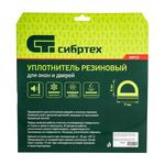 Уплотнитель резиновый, 12 м, профиль "D", черный СИБРТЕХ 88922