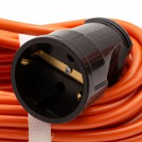 Удлинитель-шнур силовой 10 м, 6А, тип УХз6, ПВС, 1 розетка без заземления СИБРТЕХ 95811